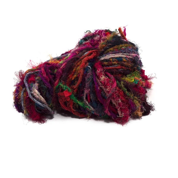 Reclaimed and Recycled Sari silk Multicolored Ribbon - Tibet