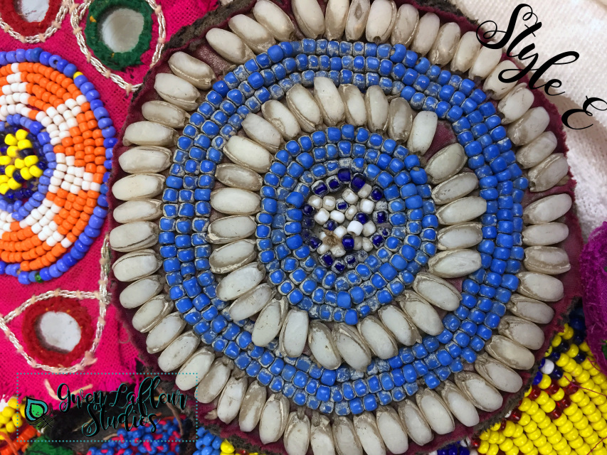 Patch Sewing bag Decoration Inca Kuchi Afghan Banjara Tribal beads AF85 