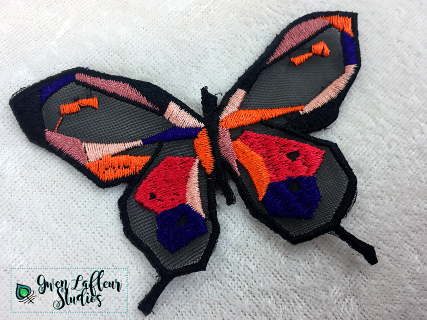 Embroidered Butterfly Patch iron On Unique 90's Vibe Aesthetic