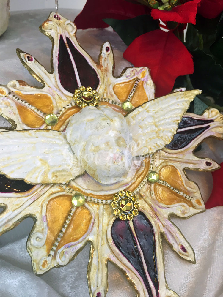 Faux Ceramic Christmas Ornament Closeup | Gwen Lafleur