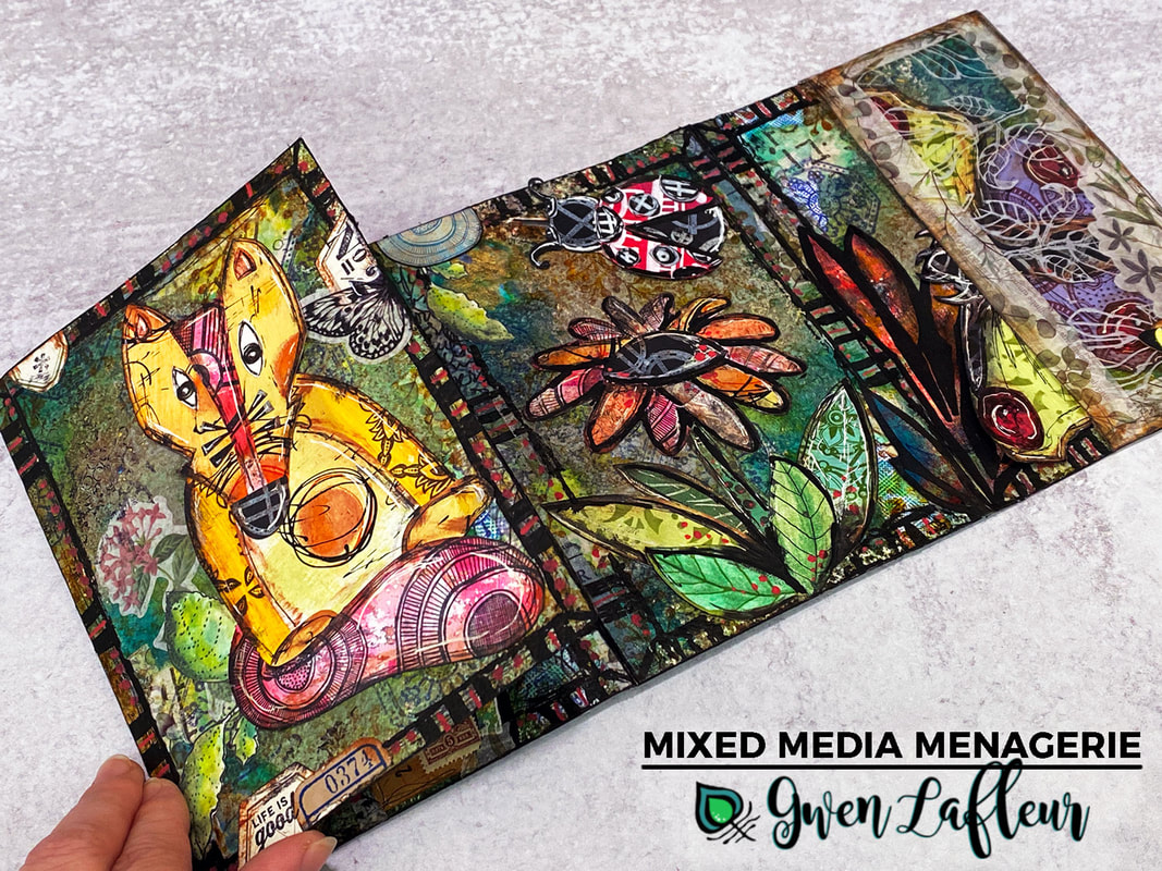Mixed Media Menagerie Class Sample Image