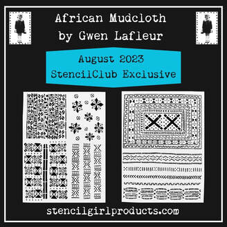Preview of Bogolanfini (African Mud Cloth) Stencils by Gwen Lafleur for StencilGirl Products.