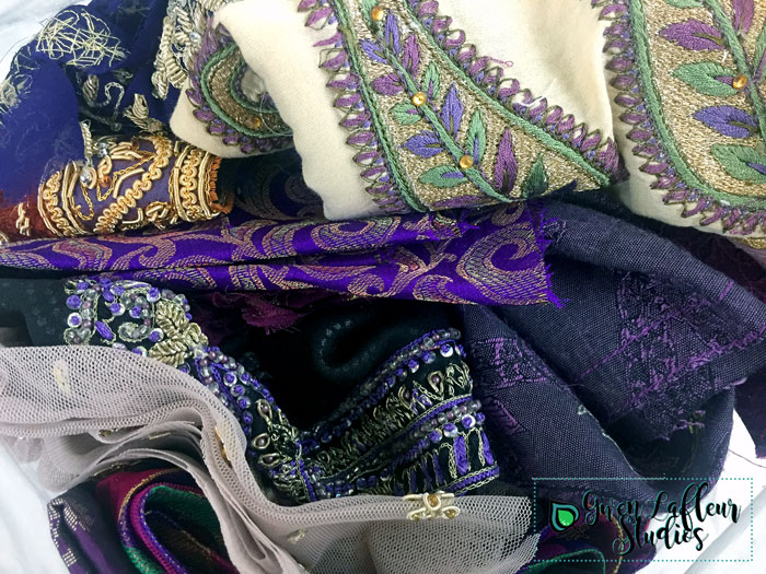 4oz Sari Silk Fabric Remnants/Scraps Mixed Media Felting Spinning Silk Paper 
