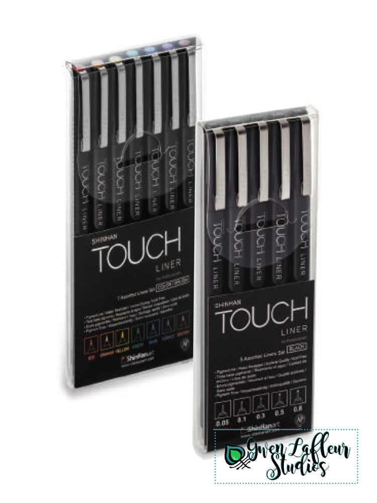 0.1mm Set of 7 ShinHan Touch Liner Assorted Colours 