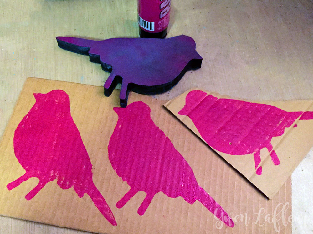 Make Bird Sculptures from a Foam Stamp - Step 1 | Gwen Lafleur