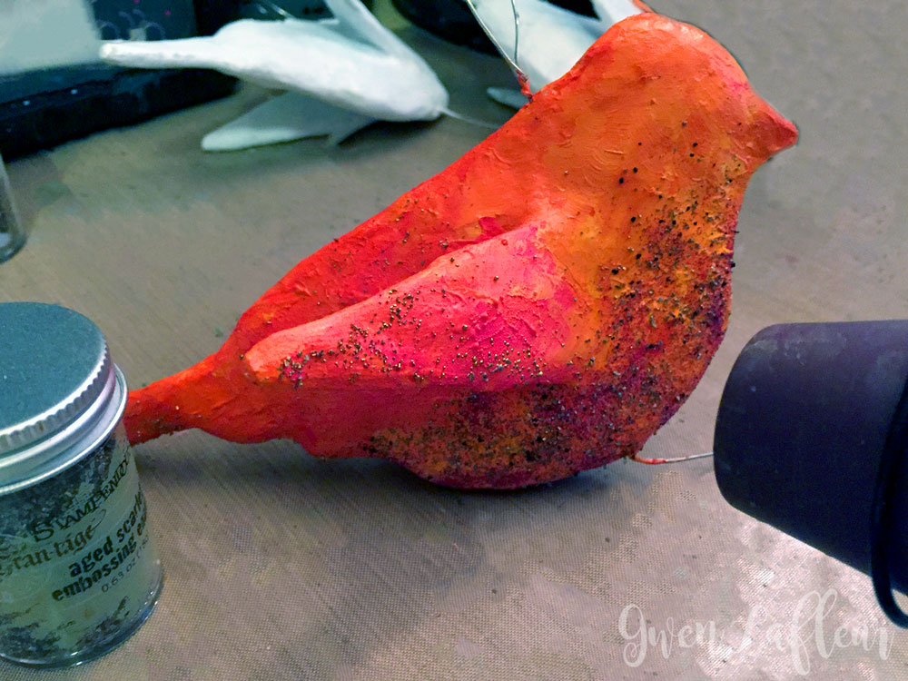 Make Bird Sculptures from a Foam Stamp - Step 4 | Gwen Lafleur